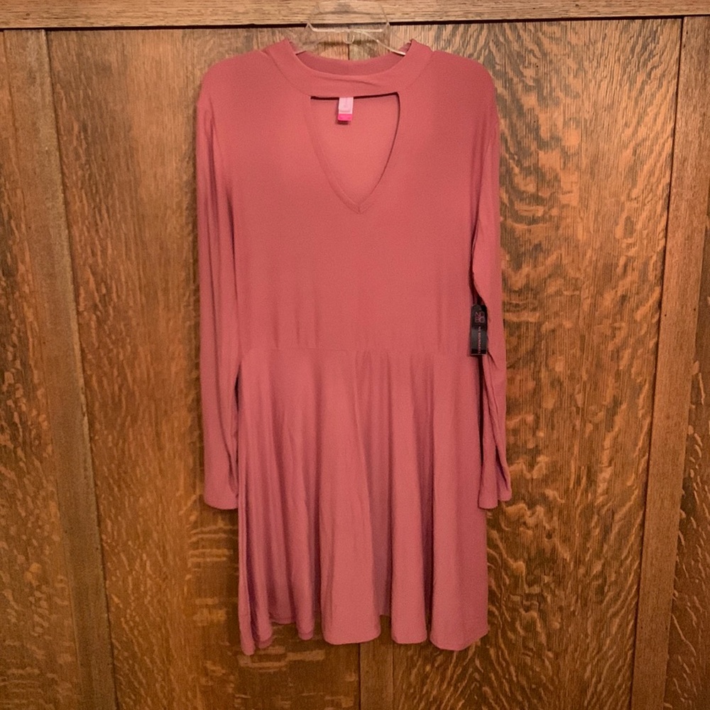 Mauve pink bodycon dress juniors XXXL /3X NWT